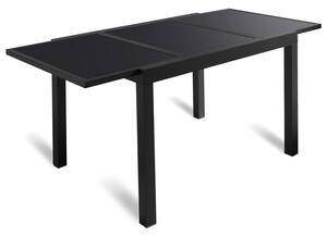 Livarno home Rozkladací hliníkový stôl Houston, čierny (100342081)