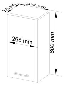Kúpeľňová skrinka FIN W 30 cm 1D biela