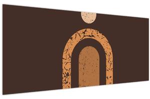 Obraz - Oranžové oblúky N⁰3 (120x50 cm)