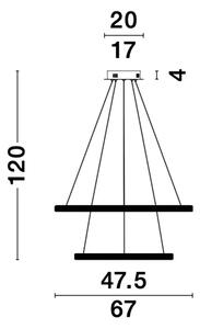 LED luster Nager 59 čierne – Čierna