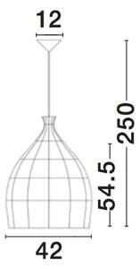 Rustikálny luster Destin 42 svetlá sivá