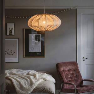 PR Home Závesné svietidlo Rosa, sivé, Ø 60 cm, textil, zástrčka, Hliník / sivá / zinok, Spálňa, Textil / látka / hodváb, Škandinávsky, Závesné svietidlo