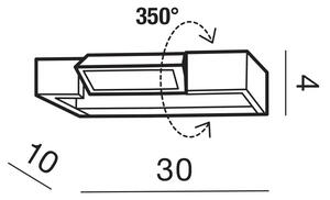 LED nástenné svietidlo Dali 30 3000K biele – Biela
