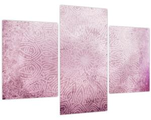 Obraz - Mandala v ružovej stene (90x60 cm)