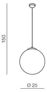 Kovový luster biele Ball 25 – Biela
