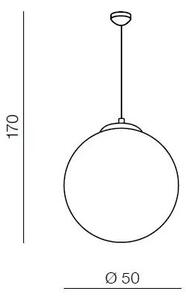 Kovový luster biele Ball 50 – Biela