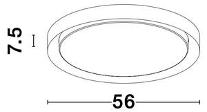 LED stropné svietidlo Troy 56 biele – Biela
