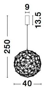 LED luster Sole 40 zlaté – Zlatá