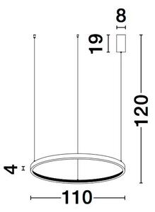 LED luster Preston 40 čierne – Čierna