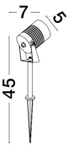 Vonkajšie LED lampa Stake 45 čierne – Čierna