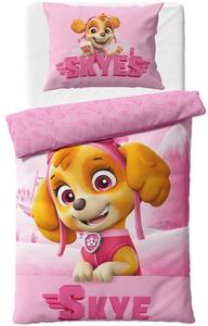 Bavlnené posteľné obliečky Labková patrola - Paw Patrol – motív pilotka Skye - 100% bavlna - 70x90 cm + 140x200 cm