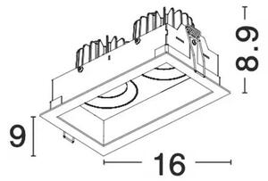 Moderné bodové svietidlo Olbia 16 biele – Biela