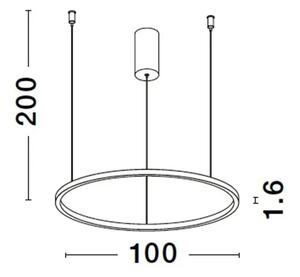 LED luster Tarquin 100 biele – Biela