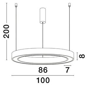 LED luster Morbido 100 zlaté s diaľkovým ovládaním – Zlatá
