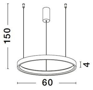 LED luster Perrine 60 zlaté – Zlatá
