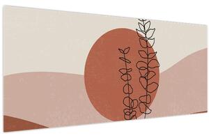 Obraz - Boho listy N⁰1 (120x50 cm)