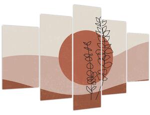 Obraz - Boho listy N⁰1 (150x105 cm)