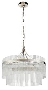 Endon 104112 - Luster na reťazi MARIETTA 5xE14/7W/230V lesklý chróm/číre sklo