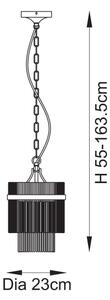 Endon 112572 - Luster na reťazi MARIETTA 1xE27/10W/230V mosadz/číre