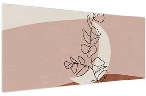 Obraz - Boho listy N⁰2 (120x50 cm)