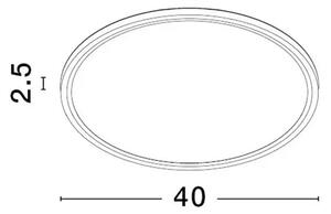 LED stropné svietidlo Dixie 40 čierne – Čierna