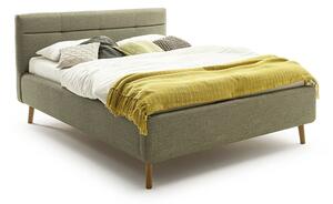 MUZZA Dvojlôžková posteľ anika s úložným priestorom 180 x 200 cm zelená