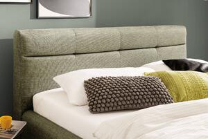 MUZZA Dvojlôžková posteľ anika s úložným priestorom 140 x 200 cm zelená