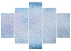 Obraz - Mandaly v modrej (150x105 cm)