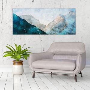 Obraz - Kresba hôr (120x50 cm)
