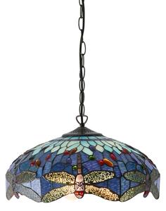 Endon 64080 - Luster na reťazi Tiffany DRAGONFLY 3xE27/60W/230V priemer 41 cm
