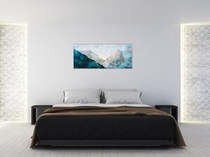 Obraz - Kresba hôr (120x50 cm)