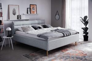 MUZZA Dvojlôžková posteľ anika s úložným priestorom 180 x 200 cm svetlomodrá