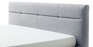 MUZZA Dvojlôžková posteľ anika s úložným priestorom 180 x 200 cm svetlomodrá