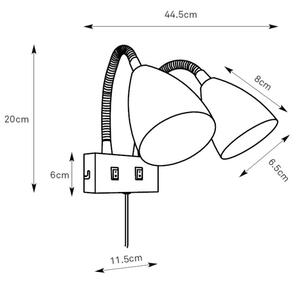 Markslöjd 108900 - Nástenné bodové svietidlo CIRO 2xGU10/7W/230V biele