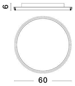LED stropné svietidlo Willow R 60 biele – Biela
