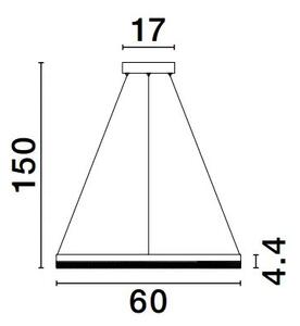 LED luster Adria 60 čierne – Čierna