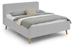 MUZZA Dvojlôžková posteľ taupe 160 x 200 cm fleece sivá