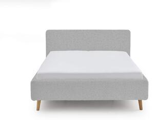 MUZZA Dvojlôžková posteľ taupe 140 x 200 cm fleece sivá