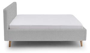 MUZZA Dvojlôžková posteľ taupe 140 x 200 cm fleece sivá