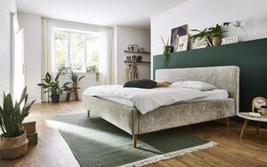 MUZZA Dvojlôžková posteľ taupe 140 x 200 cm chenille béžová