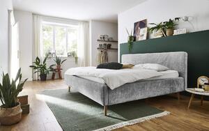 MUZZA Dvojlôžková posteľ taupe 180 x 200 cm chenille sivá