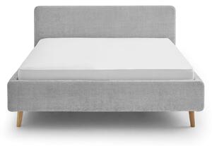 MUZZA Dvojlôžková posteľ taupe 140 x 200 cm chenille sivá
