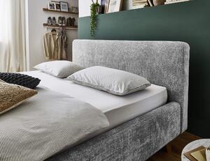 MUZZA Dvojlôžková posteľ taupe 180 x 200 cm chenille sivá