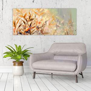 Obraz - Maľované rastliny (120x50 cm)