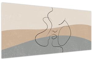 Obraz - Line art bozk (120x50 cm)