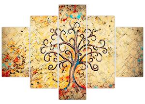 Obraz - Mozaikový strom života (150x105 cm)