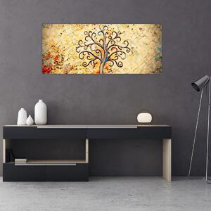 Obraz - Mozaikový strom života (120x50 cm)