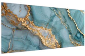Obraz - Tyrkysový mramor (120x50 cm)