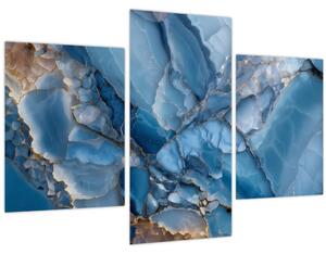 Obraz - Modrý členitý mramor (90x60 cm)
