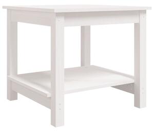 Konferenčný stolík biely 50x50x45 cm borovicový masív